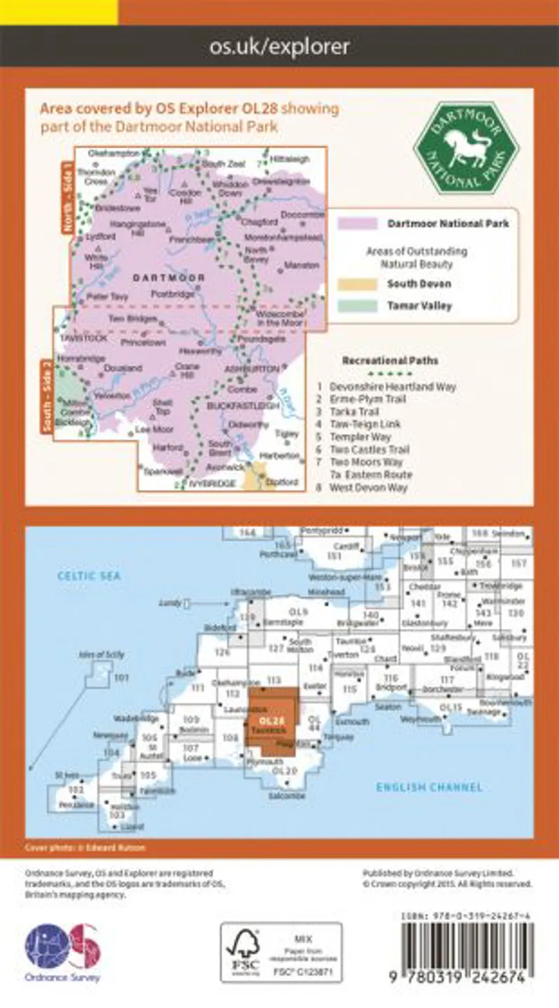 OS Explorer Map OL28 - Dartmoor-1